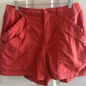 Women’s Hiking Shorts Royal Robbins Size 14 Nylon Utility Travel Outdoor Pockets